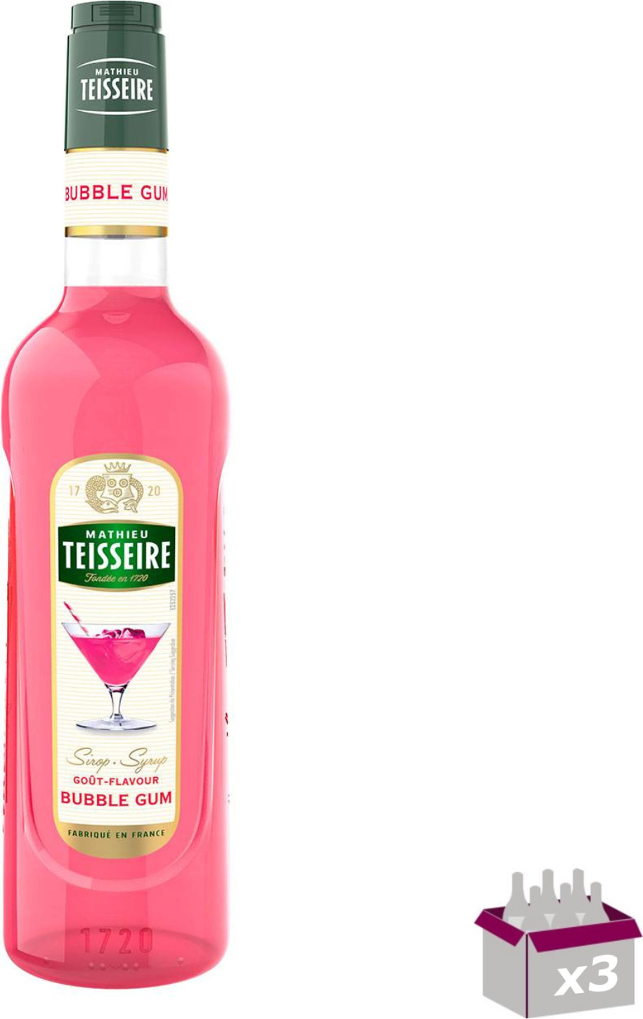 Los 3 - Teisseire - Bubble Gum Sirup - 70cl