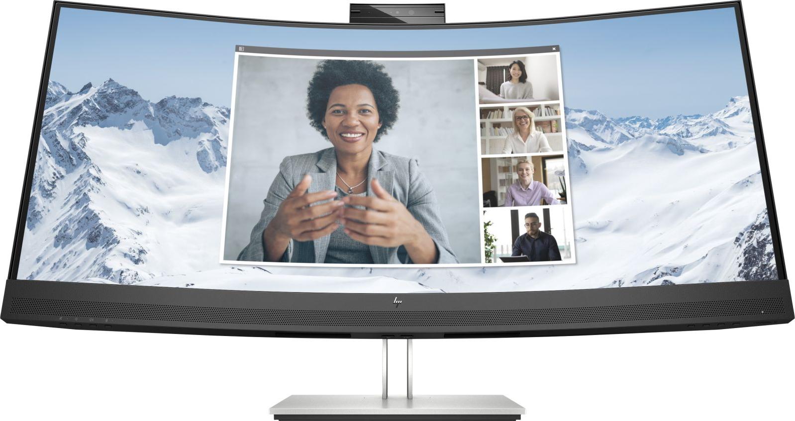 HP E-Series E34m G4 WQHD Curved USB-C Conferencing Monitor, 86,4 cm (34"), 3440 x 1440 px, Wide Quad HD, LCD, 5 ms, Čierna