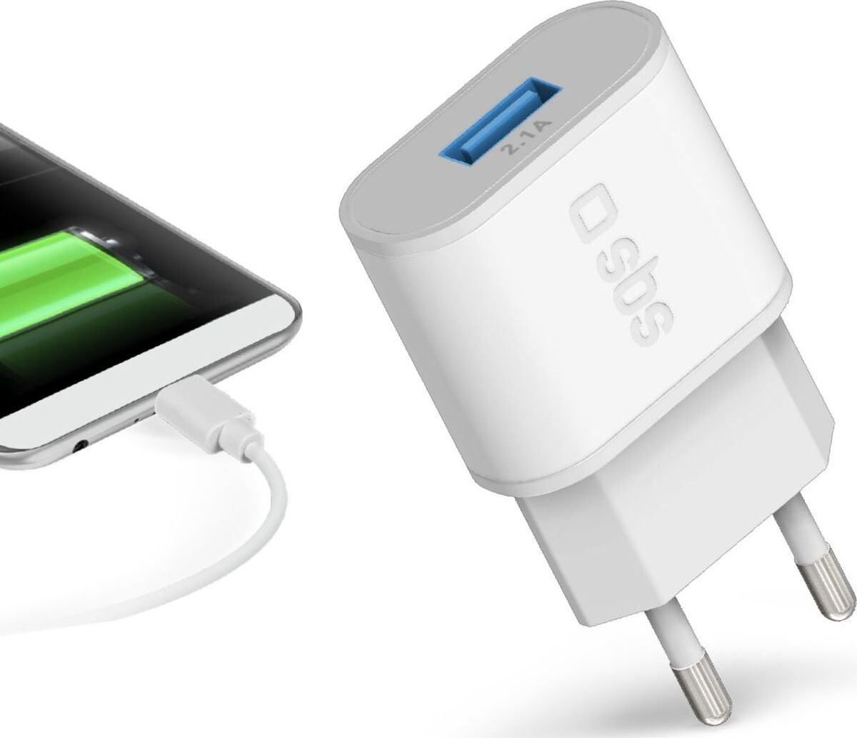SBS TETR1USB2AWFAST, Vnútorný, AC, 5 V, Biela