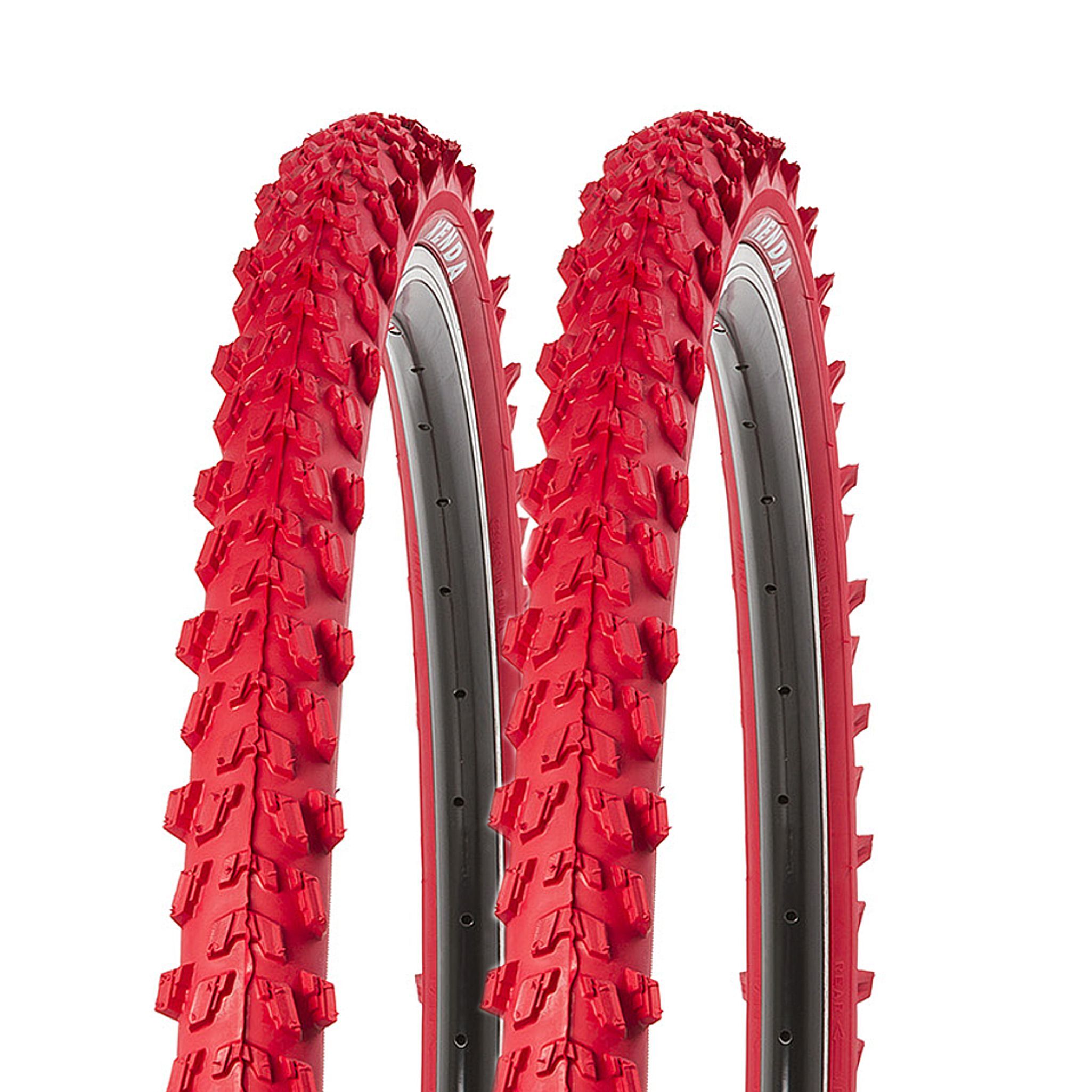 2 Stück Fahrradreifen Kenda 24" MTB Reifen 24x1,95 (50-507) rot Reifen 24 Zoll 529038