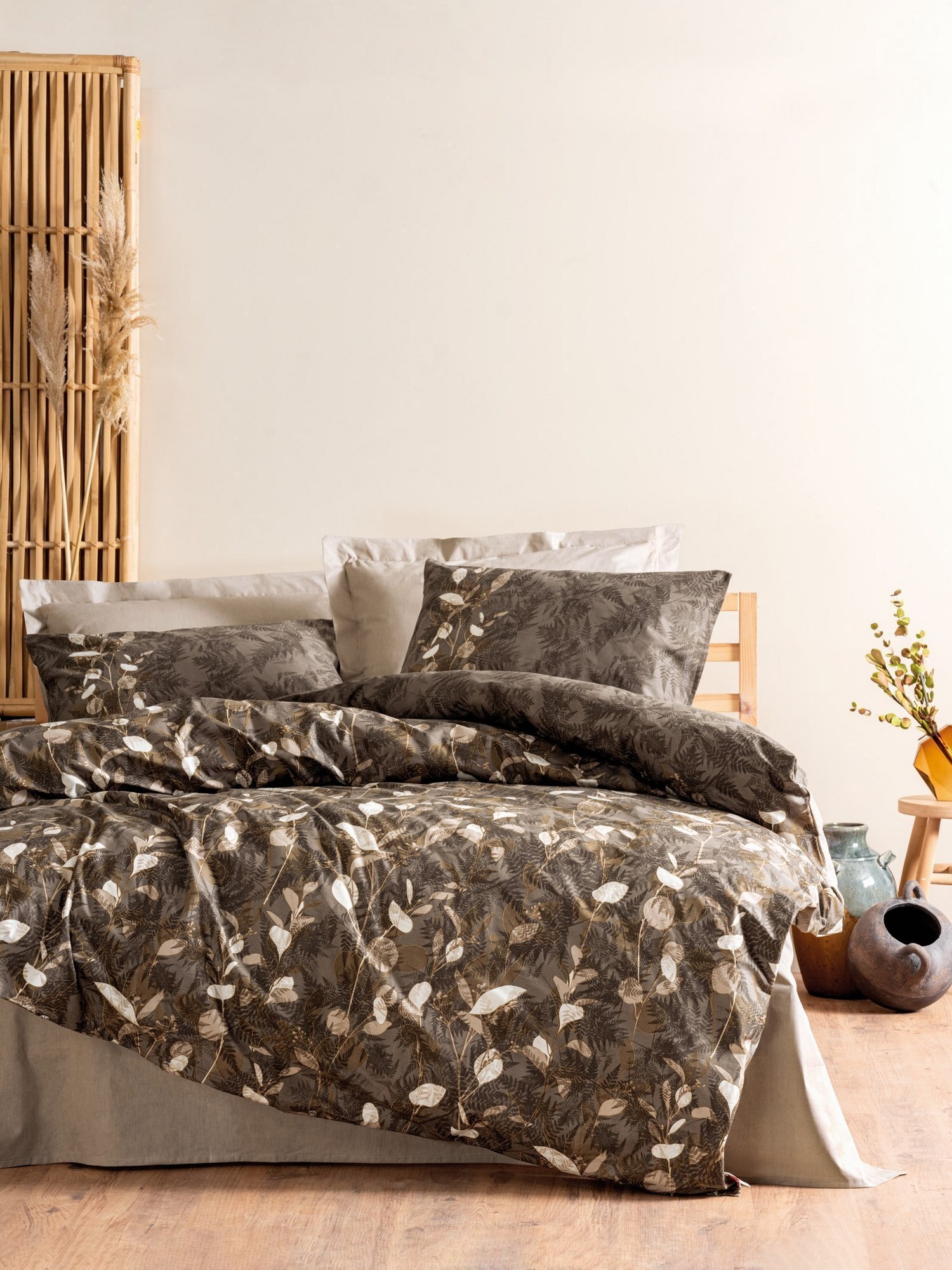 L'Essentiel Linge de Maison, Foresta - Beige, Ranforce Doppel-Bettbezug-Set (DE), Beige, 100 % BAUMWOLLE RANFORCE, 200 x 200 cm 129CTN84407
