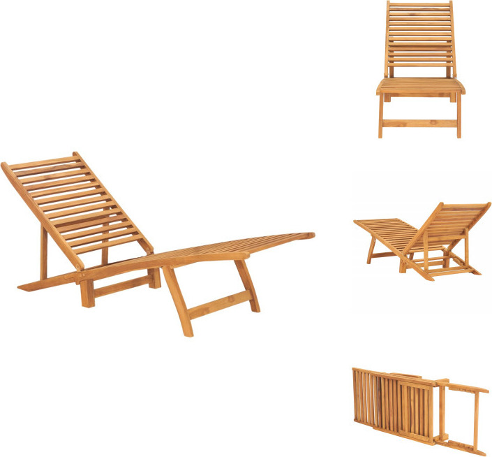 vidaXL Lehátko z masívneho teakového dreva - Lehátka