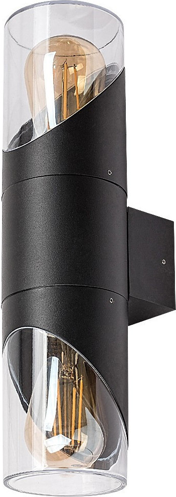 Rabalux 7237 Außenwandleuchte Novigrad, E27, Aluminium, schwarz, rund, Modern, IP54, ø85mm
