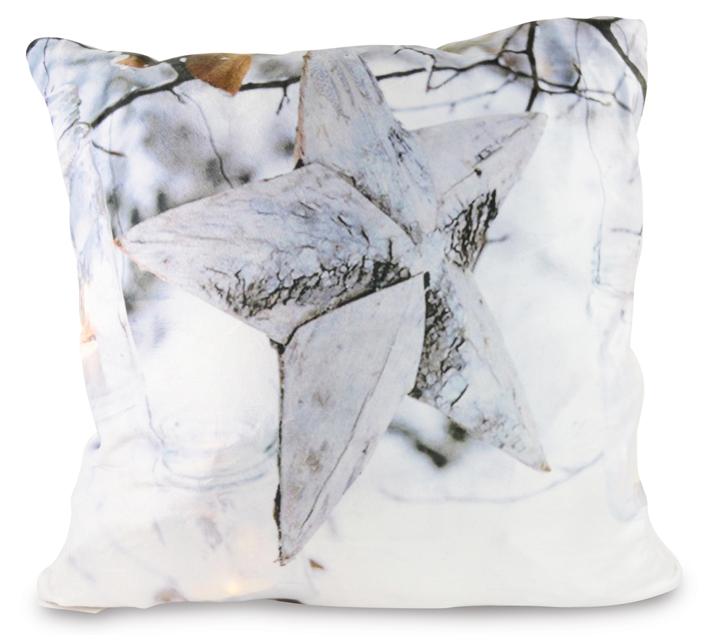Riffelmacher + Weinberger Riffelmacher Kissen "Stern" beleuchtet 12148 - 45x45cm | Weiß