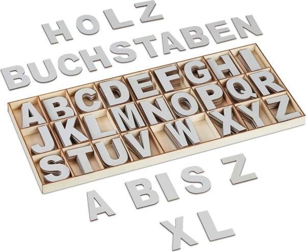 B2X Holzbuchstaben-Set mit 208 Teilen