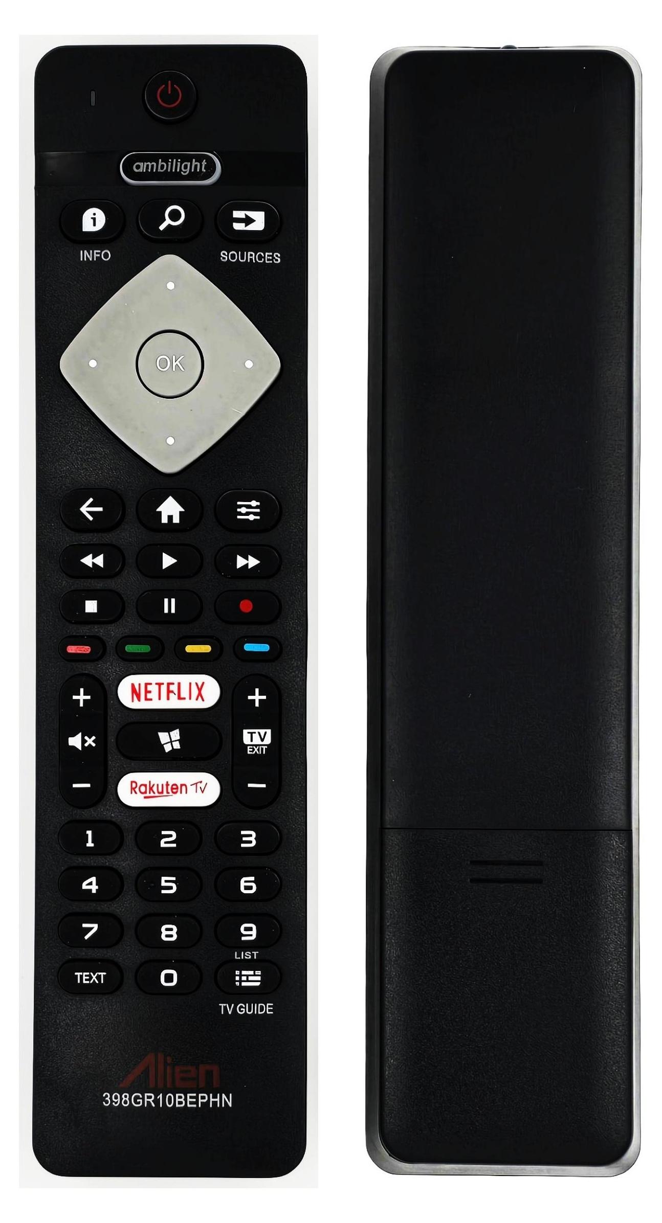 Alltro Ersatz Fernbedienung für Philips TV 65PUS6754/12 | 65PUS6804/12 | 65PUS7855/12 | 398GR10BEPHN