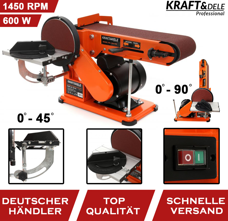 KRAFT&DELE | Oszillierender Bandschleifer, Kantenschleifer, Spindelschleifer, 600W KD1730