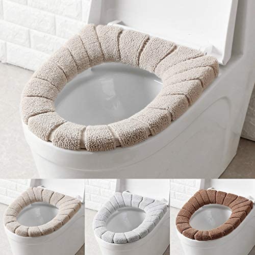 WC-Bezug Cvian Toilettensitz-Auflagen für Badezimmer dicker wärmer dehnbar waschbar violett weich
