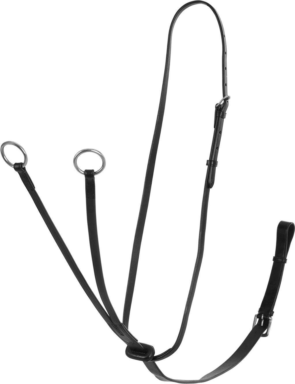 Acavallo Cow Plain Martingal, Größe:Warmblut, Farbe:black ACA-AC9612-F-BK