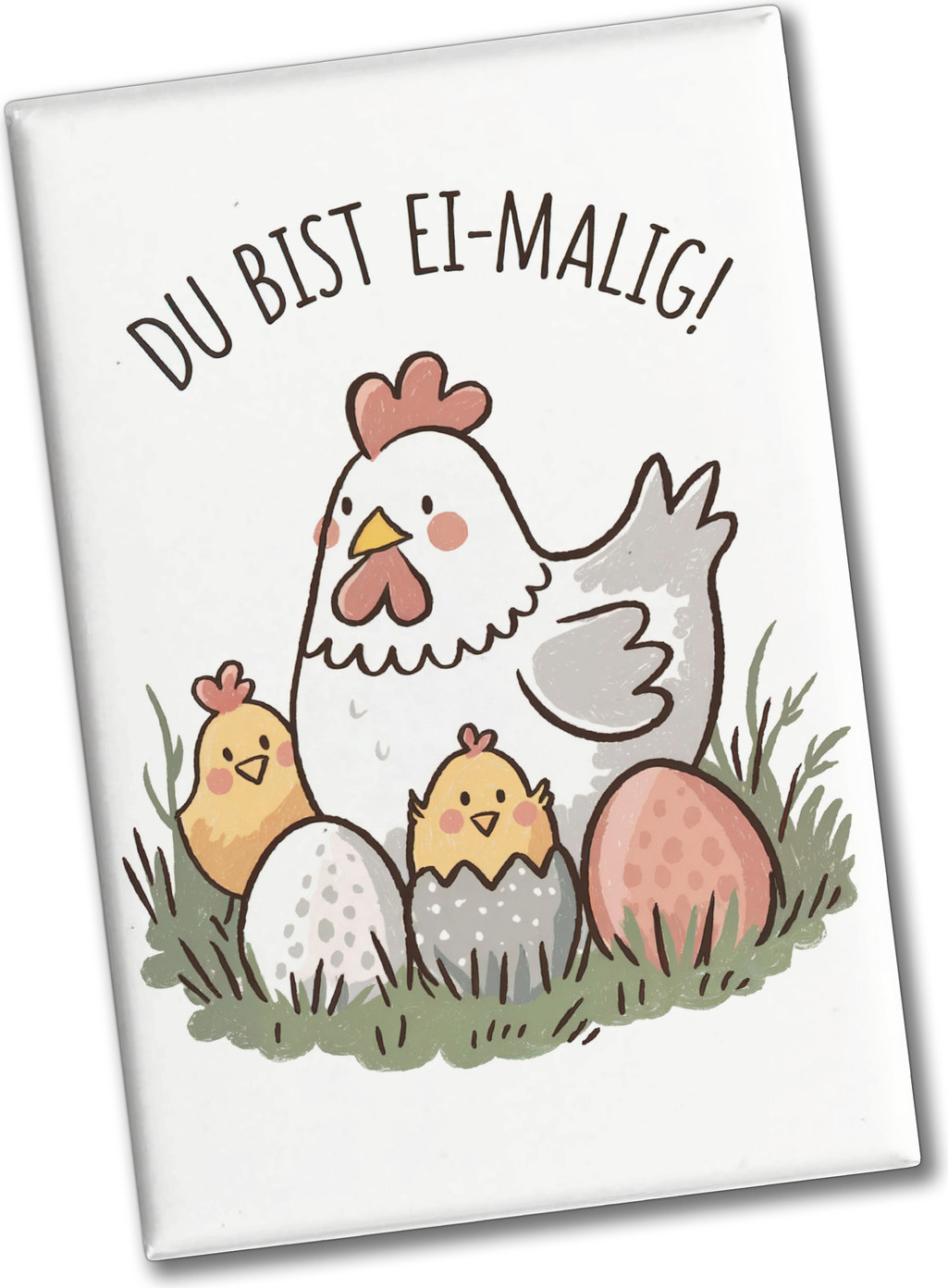 speecheese Henne mit Küken Du bist Ei-Malig! Souvenir Souvenir Magnet
