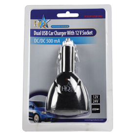 Hq P. Sup. Usb202 Duales Usb-Autoladegerät mit 12-V-Anschluss P.SUP.USB202