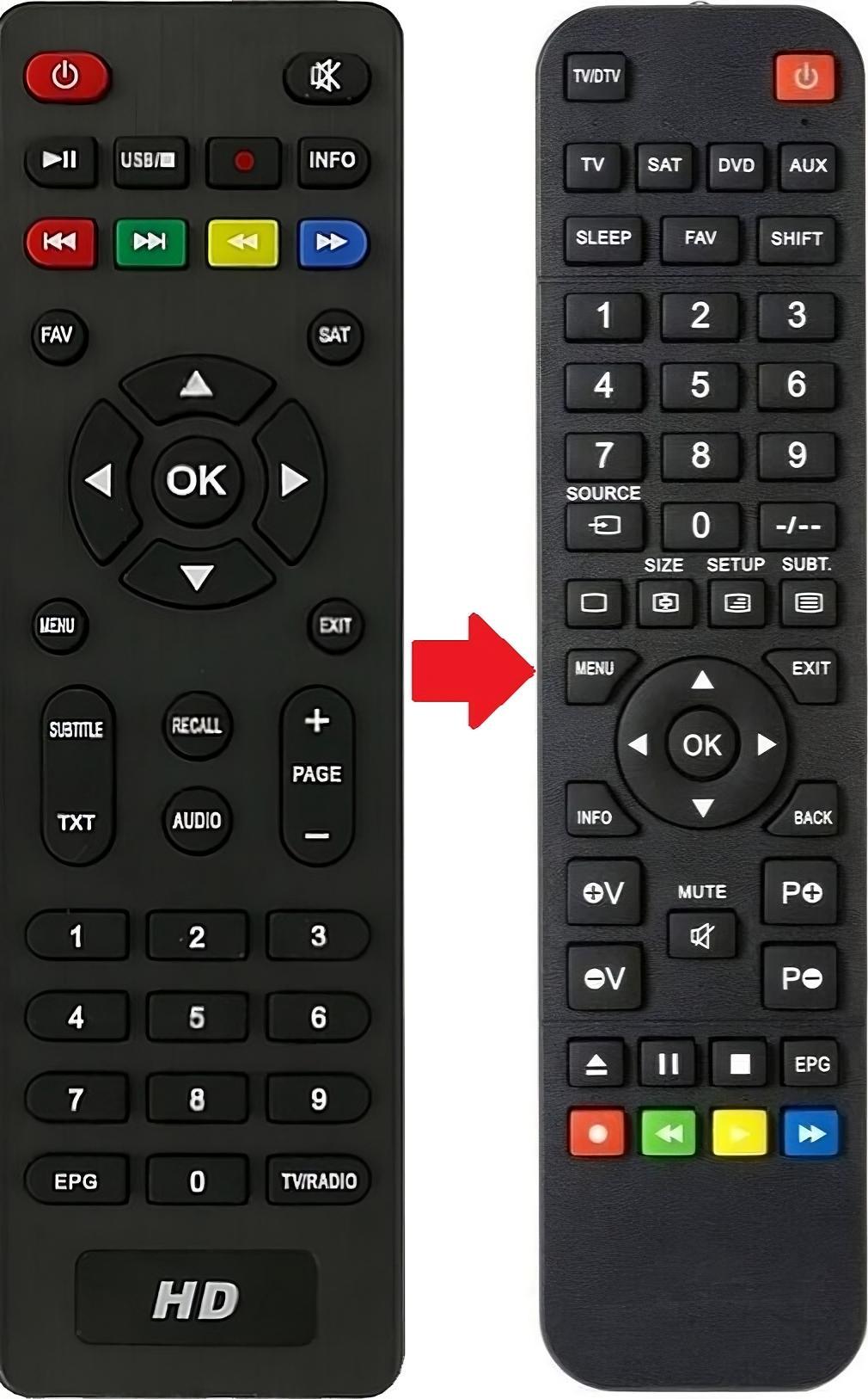 BELIFE Ersatz Fernbedienung für Comag HD10