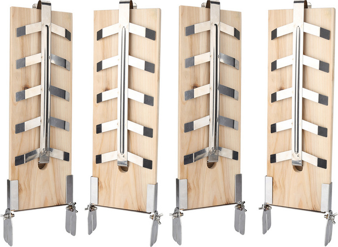 SWANEW Flame Salmon Board Doska z nehrdzavejúcej ocele Flame Salmon Board Set of 4