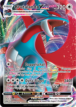The Pokemon Company Pokemon Brutalanda VMAX 144/189 Pokemon Schwert & Schild Flammende Finsternis Sammelkarte 1 Stück