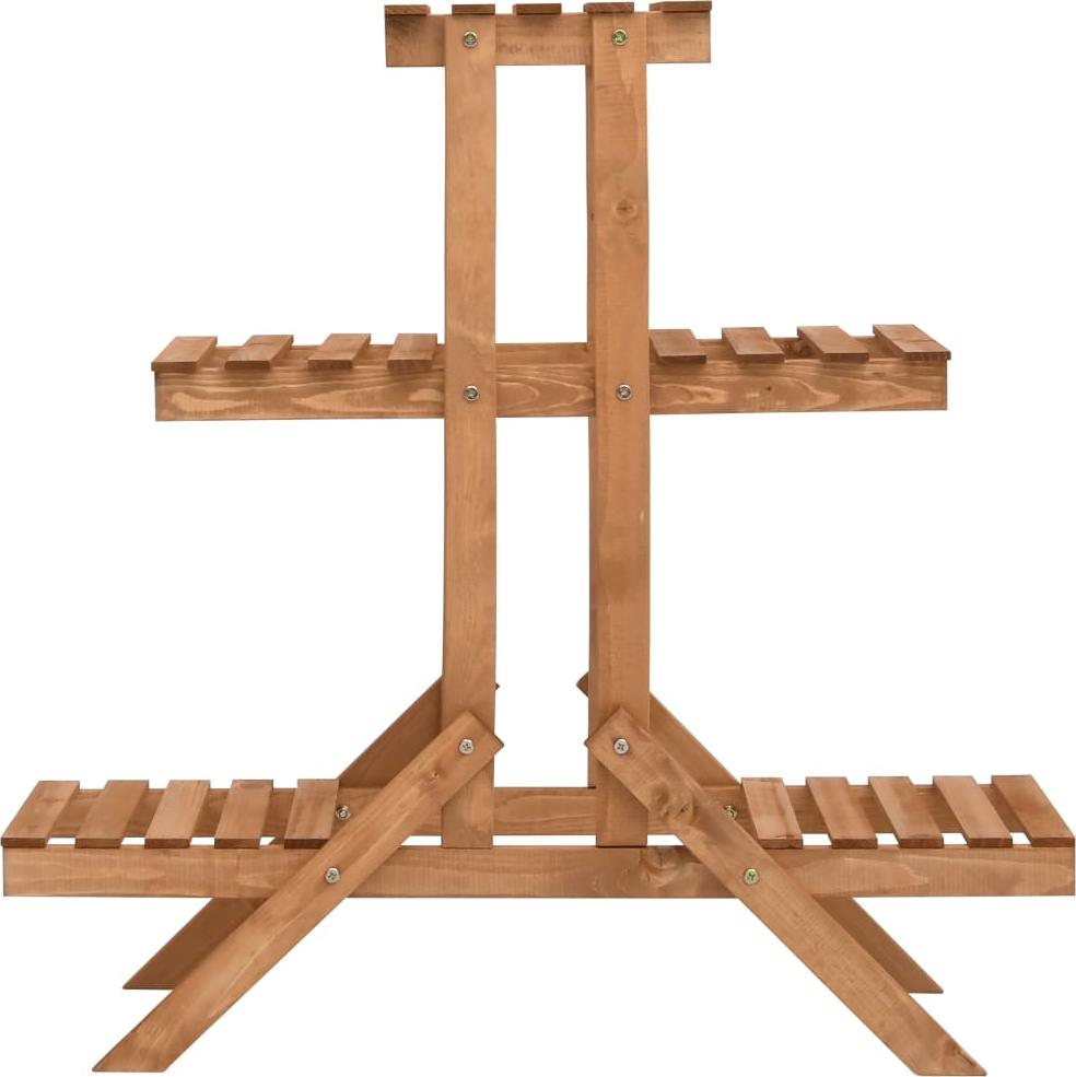 vidaXL Stojan na kvety 83x25x83 cm Jedľové drevo