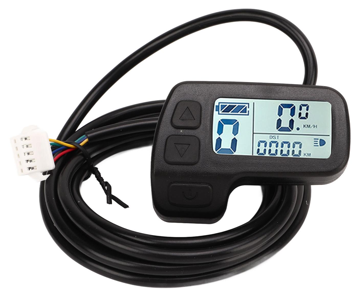 Gistuch Elektrisches Fahrrad LCD-Display 24V 36V 48V Universal SM-Anschluss Geschwindigkeitskontrollmesser für Fahrrad