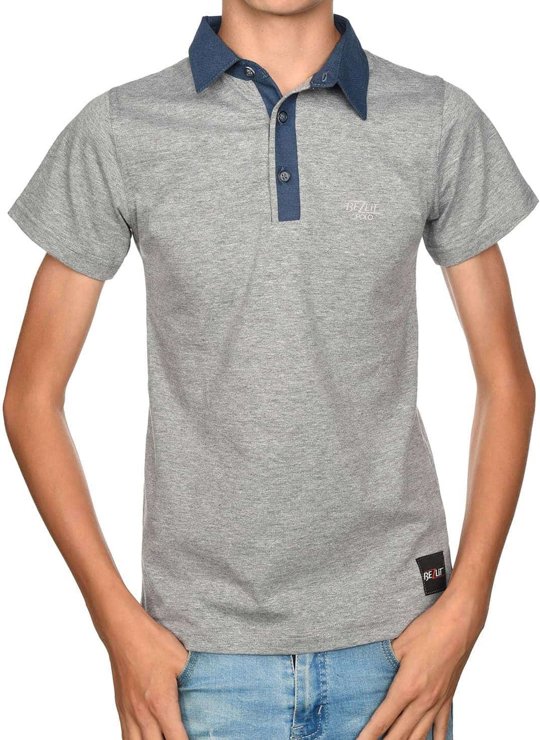 BEZLIT Jungen Polo Shirt mit Kontrastfarben Grau 110 30093-024