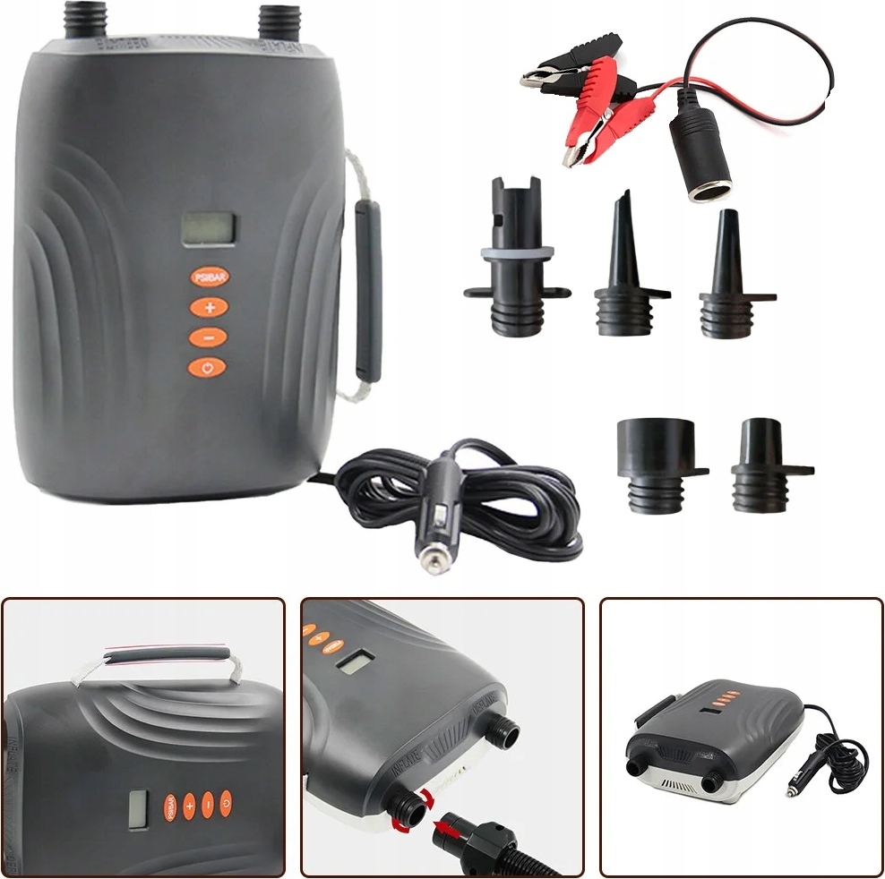 Elektrický Kompresor 2 V 1 Pre Sup - Turbína 350L/M, 20 Psi 12V