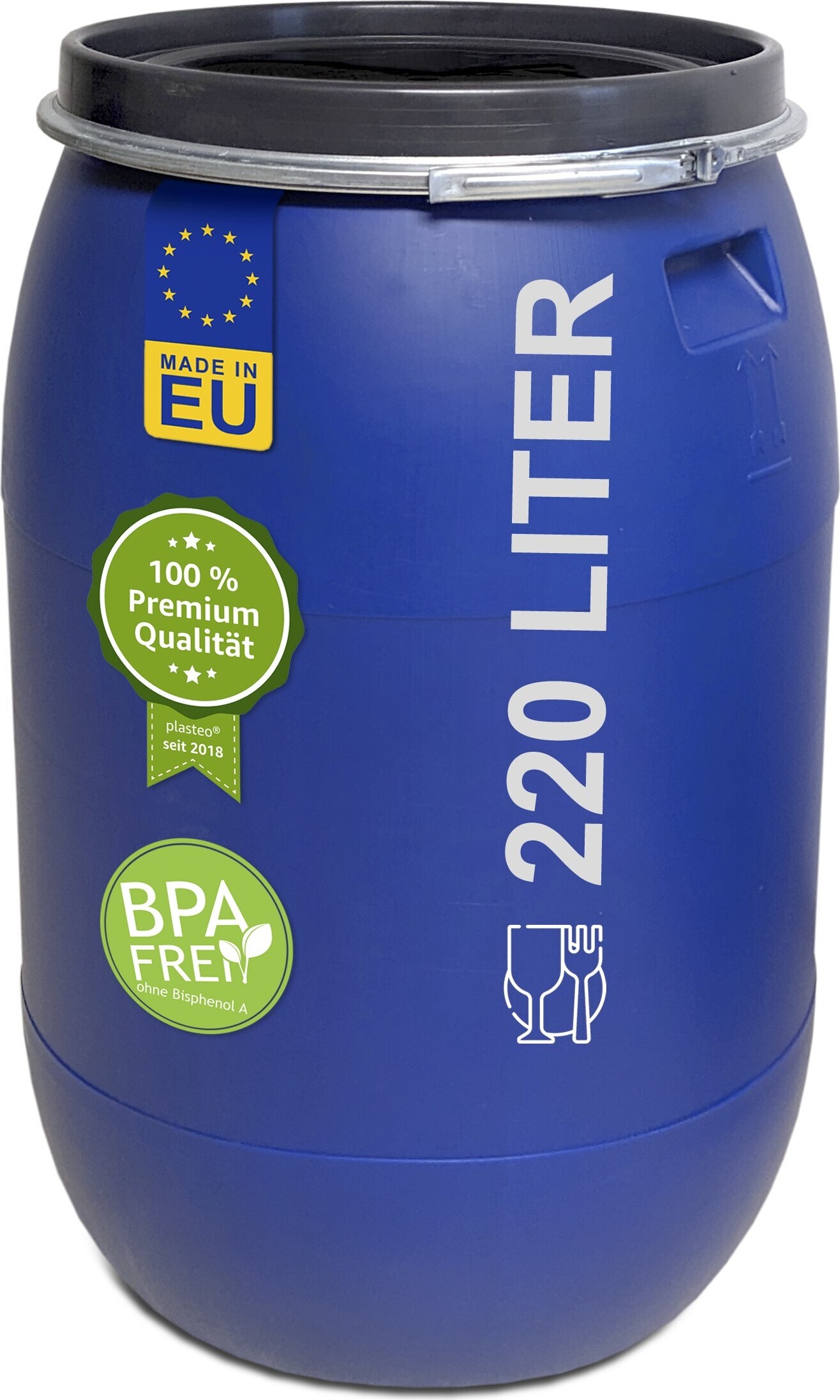 plasteo® 220 Liter Weithalsfass mit Deckel | Kaufland.de
