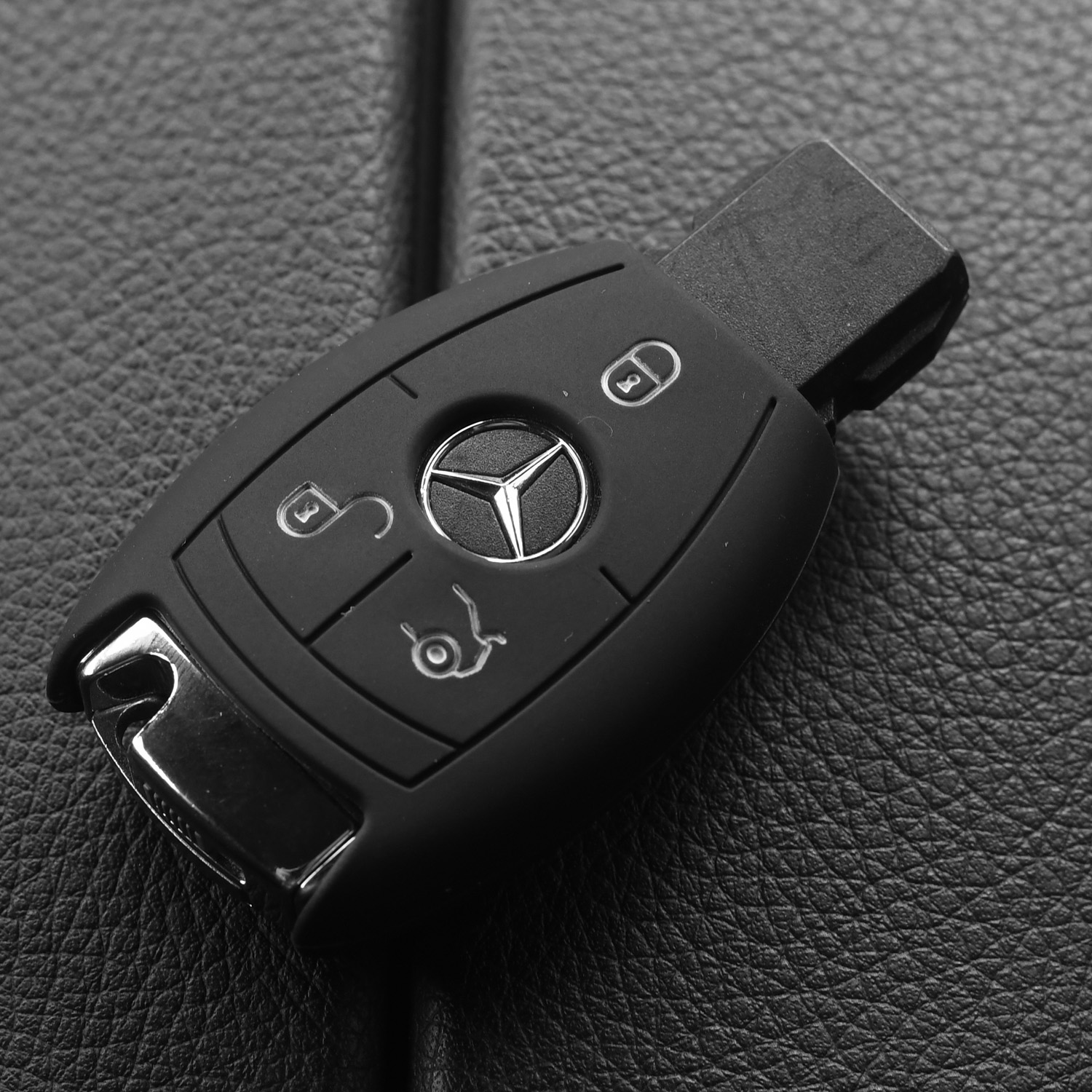 Schlüssel Hülle Silikon Cover Schwarz für Renault Megane Kadjar