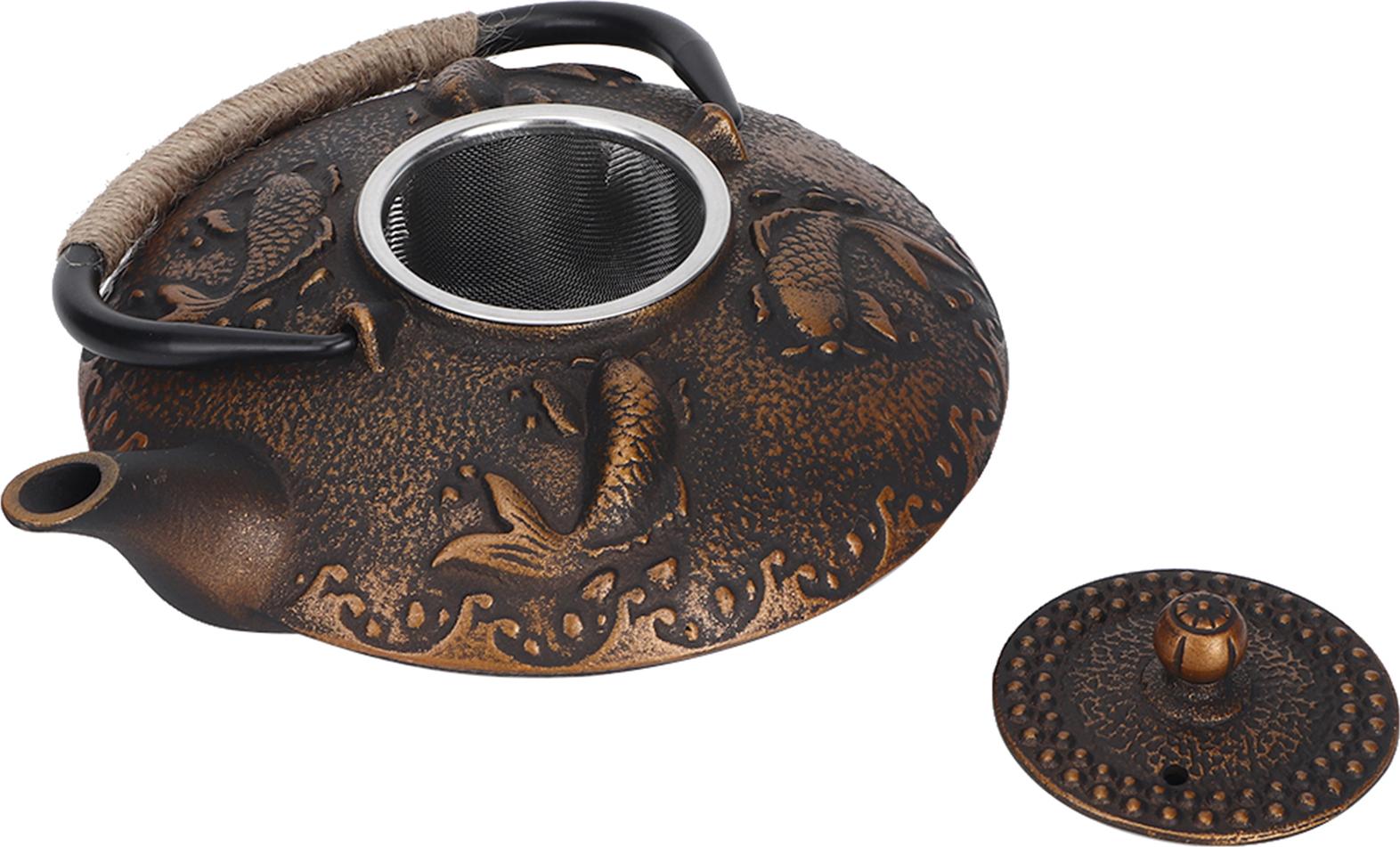 Cocosity 0.9L Retro Iron Elegant Kettle Haushalt Griff Wasser Tee Topf Sammlung mit Deckel