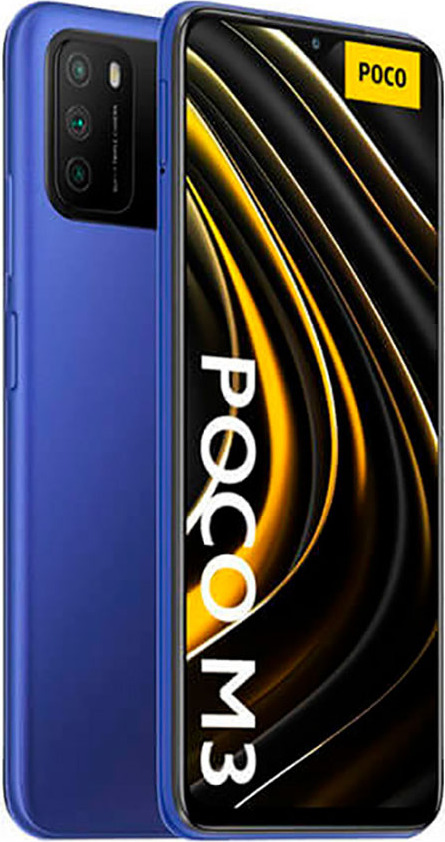 Xiaomi Poco M3 Blau 6GB/64GB 16,59cm (6,53Zoll) Infrarot Triple-Kamera Android Smartphone XPOCOM364BL