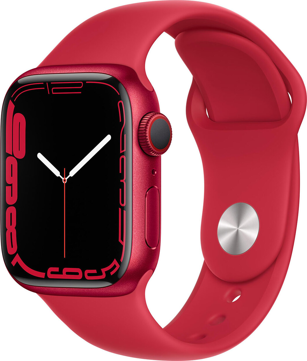Apple Watch Series 7 41 mm (A2476) Červený športový náramok z hliníka Červená CEL Gut