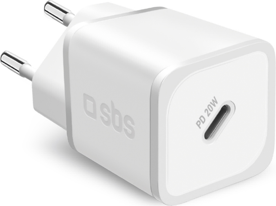 SBS TETRGAN1C20W Nabíjačka pre mobilné zariadenia slúchadlá, prenosný reproduktor, smartfón, smart hodinky, tablet Biela AC rýchlonabíjanie v interiéri
