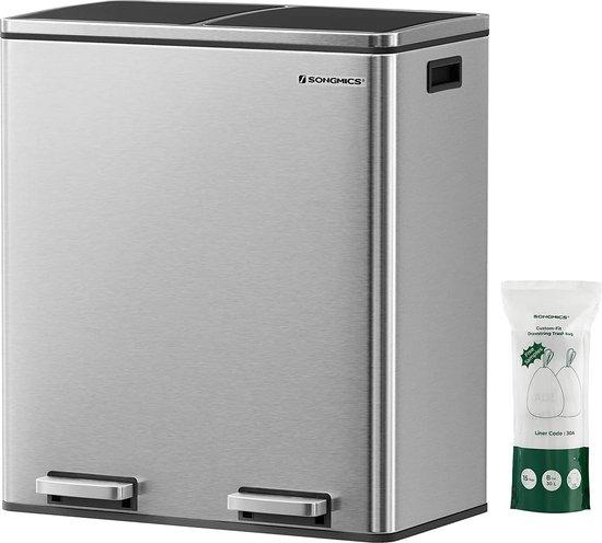 OEM Küchenmüllabfall - 2-Teller - Mülltrennungssystem - Chrom - 60 L 2026