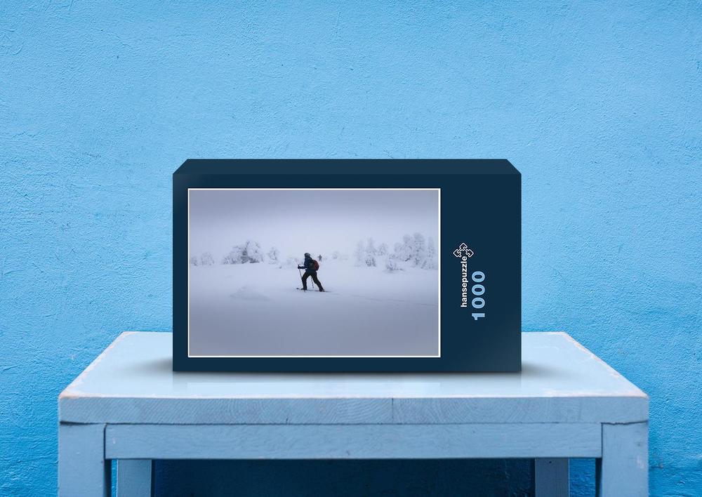 hansepuzzle 70288 - Schneeschuhwanderung Puzzle, 1000 Teile, Natur, 60,0 x 46,0cm mit hochwertiger Aufbewahrung, Kartonbox & Beutel 60288