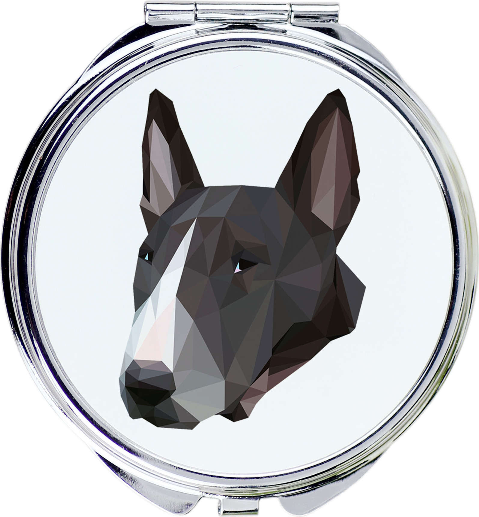 Bull Terrier, Bullterrier - Spiegel mit Foto und geometrischem Aufdruck der Marke Art-Dog