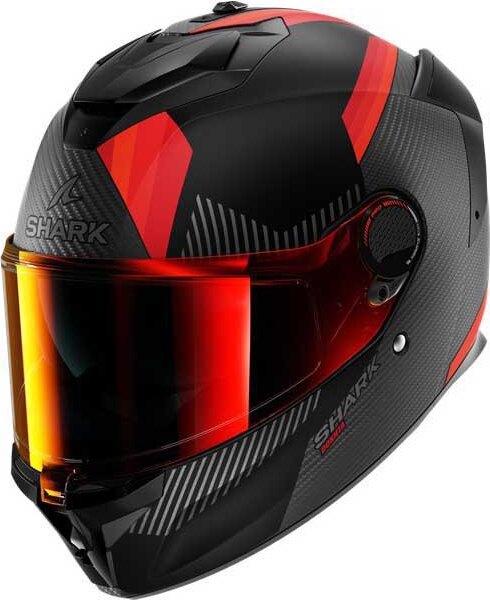 sharkk Shark Spartan GT Pro Dokhta Carbon Helm, schwarz matt/rot, L (59/60) HE1307E-DOA-L