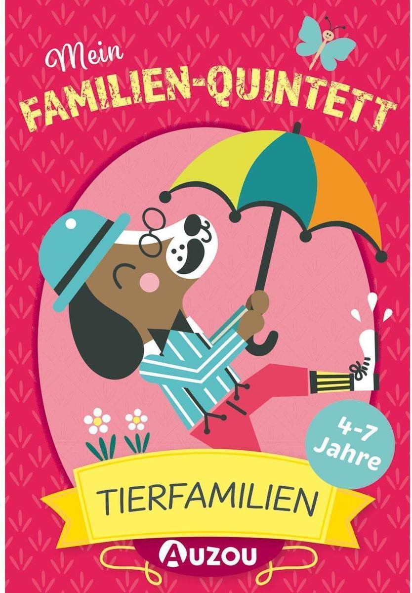 HUCH! Mein Familien-Quintett - Tierfamilien von AUZOU, Kartenspiel, Speicher, 4 Jahr(e), 30 min, Familienspiel 4405015