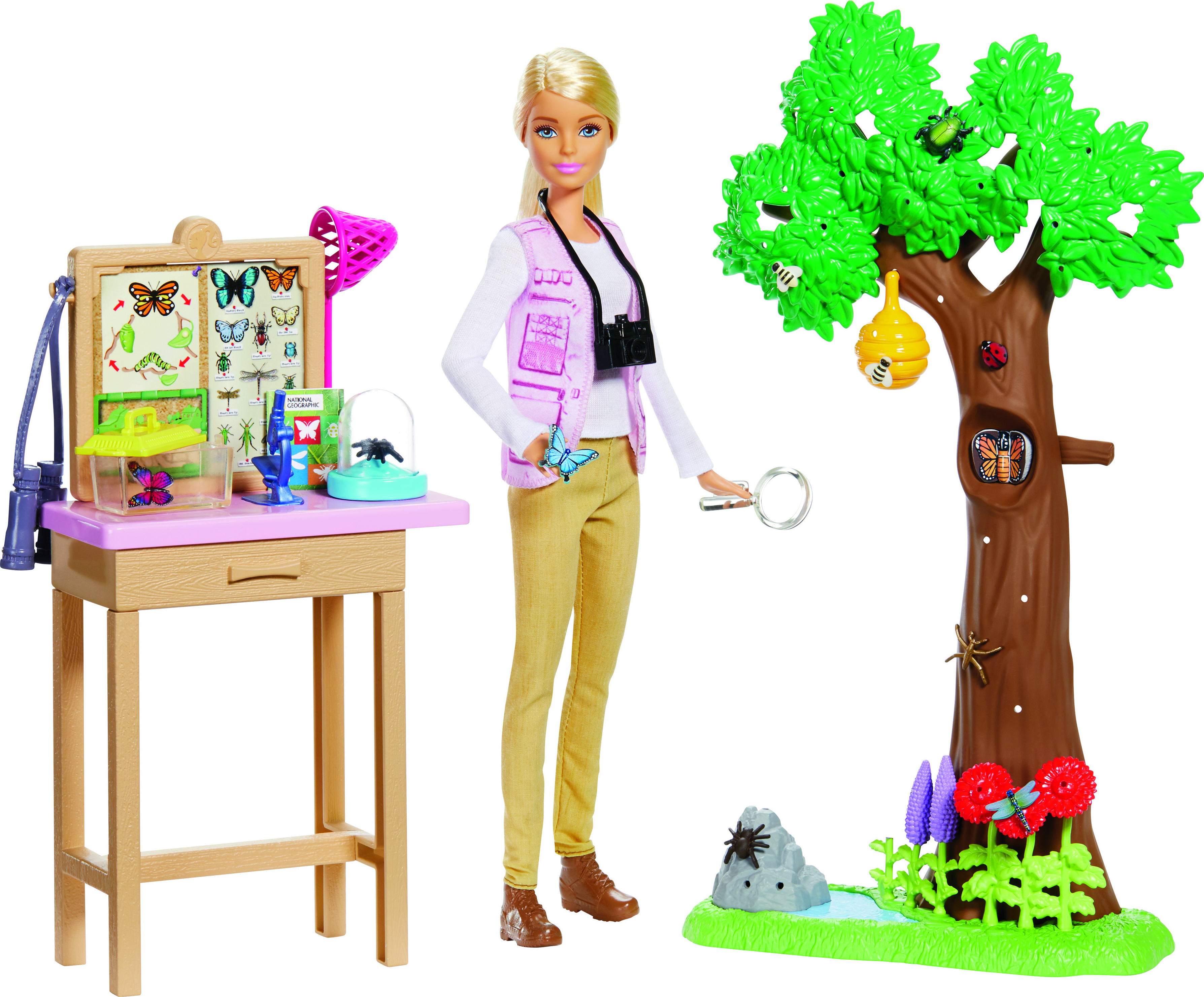Barbie Insektenforscherin Puppe und Spielset GDM49