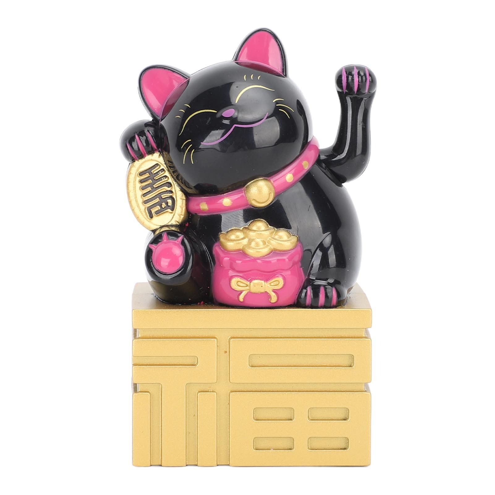 Cocosity Glückskatzen-Statue, winkende Arm-Glückskatze, solarbetriebene Glückskatze, solarbetriebene Glückskatze, chinesische Glückskatze, Glückskatzen-Dekor, winkende Katze, Feng Shui Katzenstatue