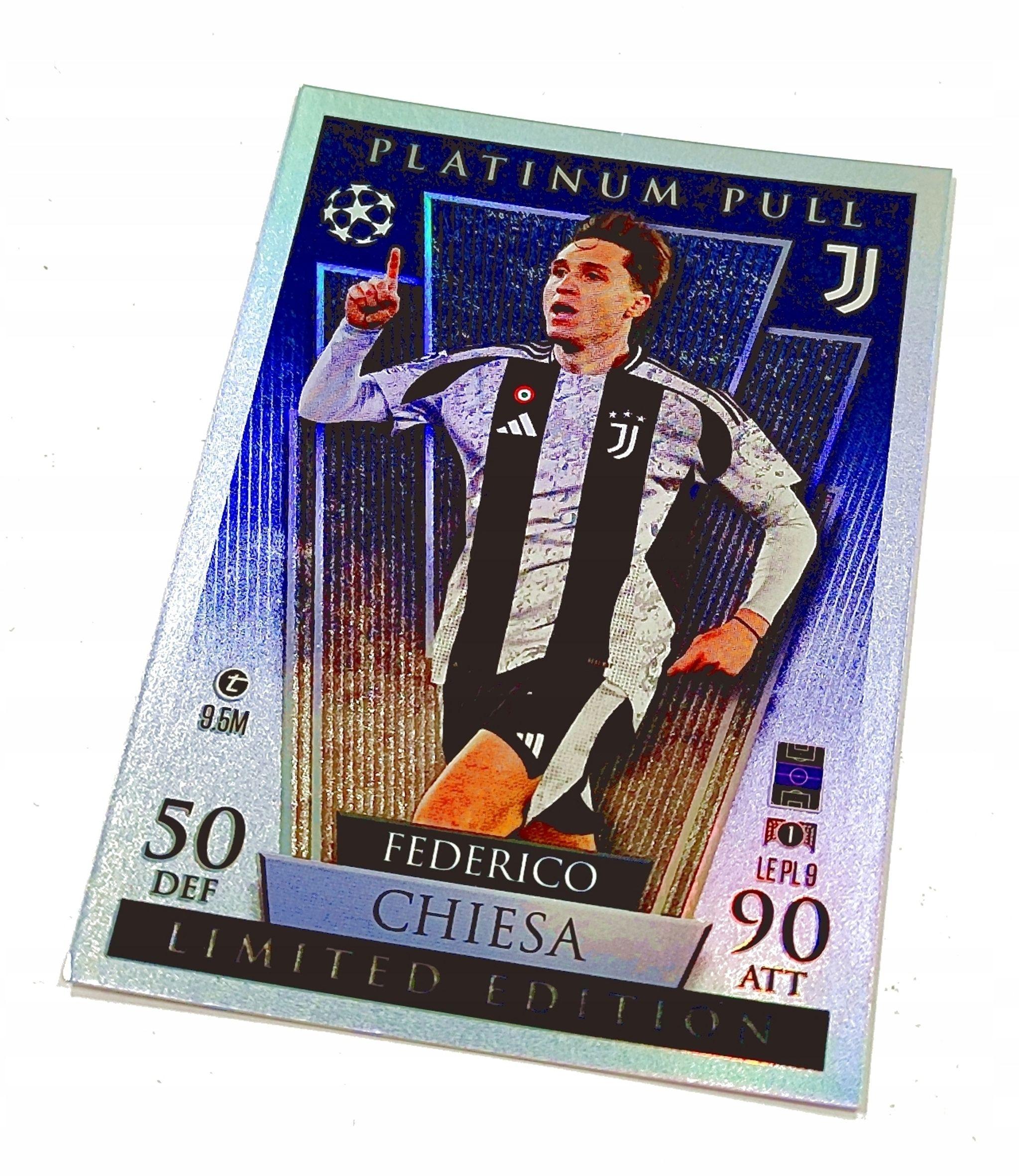 Hasbro Match Attax 2024/25 Card. Lepl9 Federico Chiesa / Platinum Pull Limited