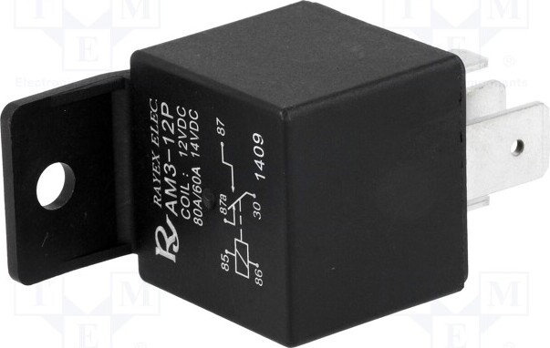 TNE 1x Relais: elektromagnetisch 80A USpule : 12VDC KFZ 1,8W AM3-12P Elektromagnetis _1GH_AM3-12CF