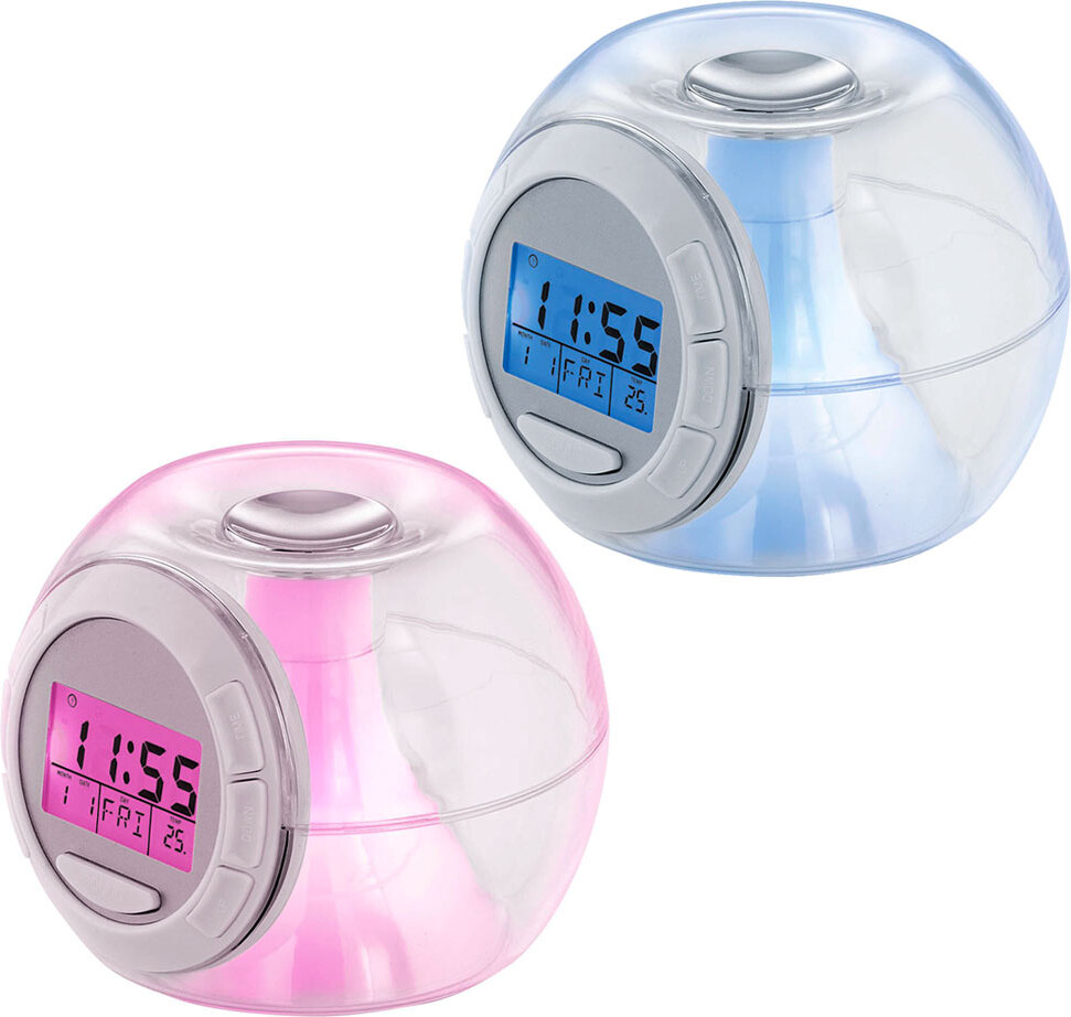etc-shop 2er Set RGB LED Wecker, 6 Wecktöne, Datum-/Temperaturanzeige 29217