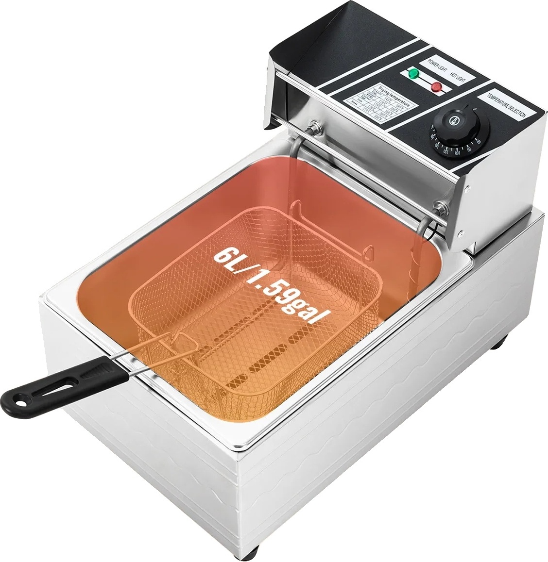 Elektrická fritéza, objem 6 l, príkon 2500 W, BIELA