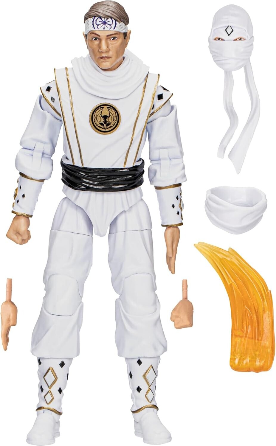 Hasbro, Morphed Daniel LaRusso Articulated Power Rangers Cobra Kai mit Zubehör, Weiß F7768