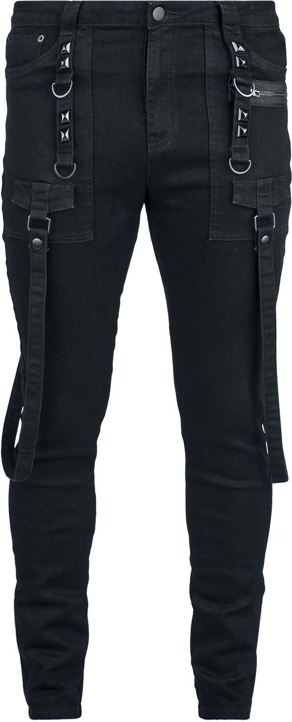 Draco Distribution GmbH KIHILIST by KILLSTAR Jeans Herren KIHILIST Bondage Trousers schwarz M