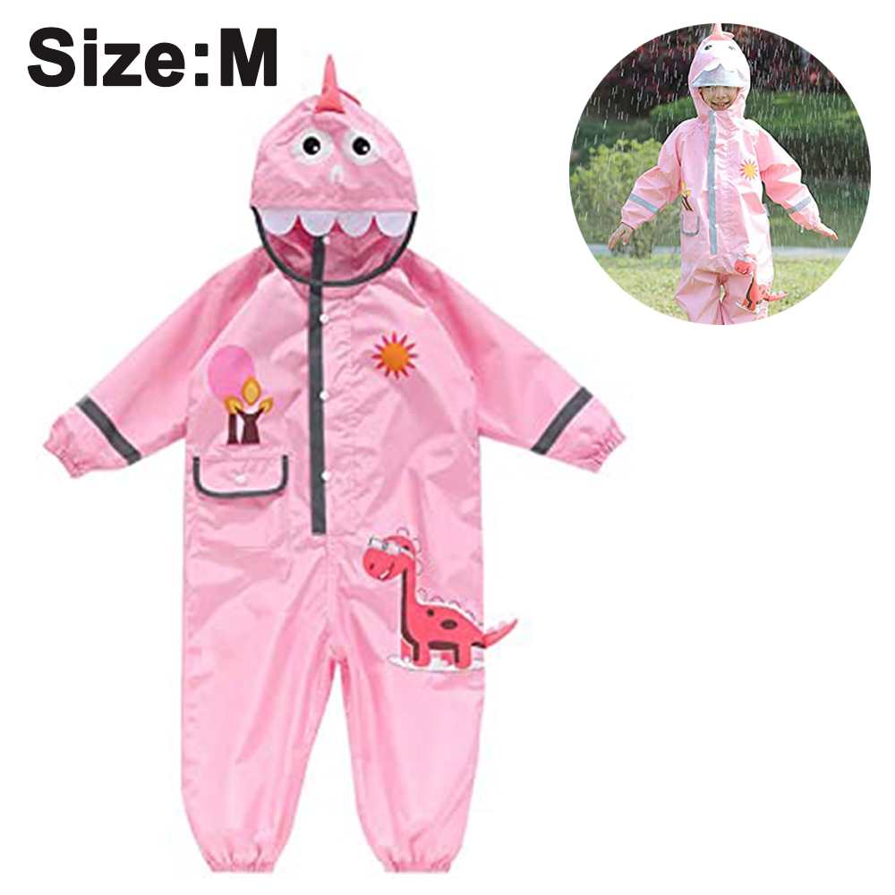 Vckrio Regenanzug Kinder - Wasserdicht & Atmungsaktiv - Mit Tierdruck Für 1-8 Jahre