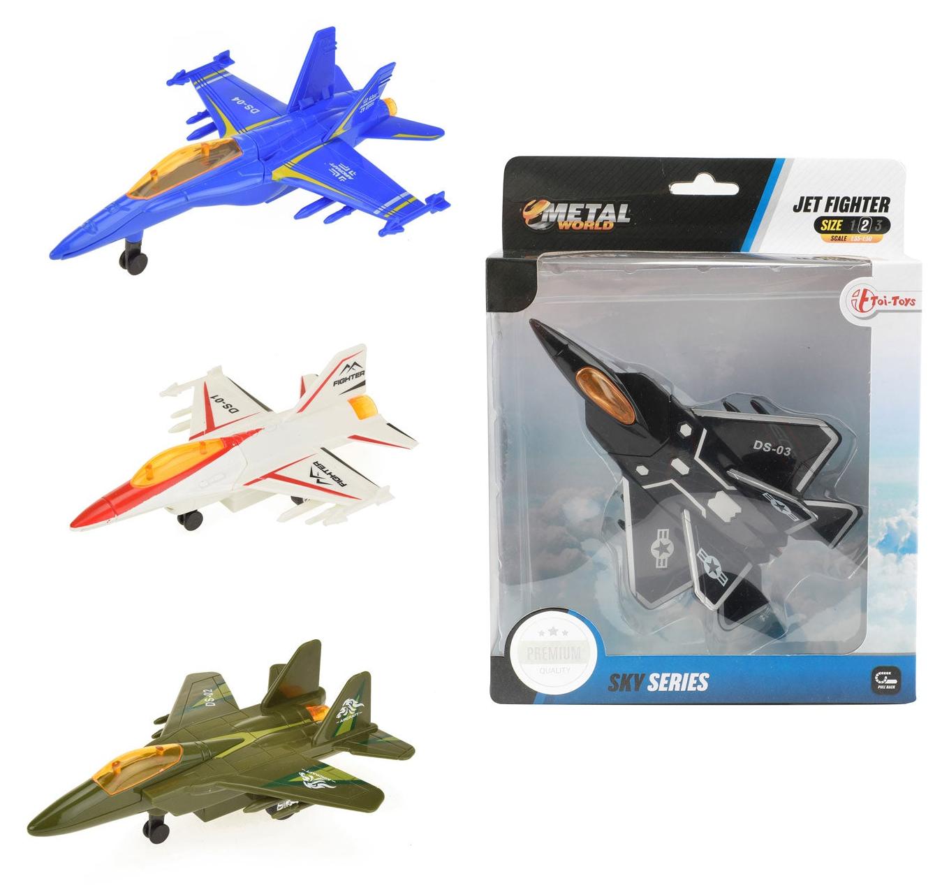 Toi-Toys MetalWorld Rückzug-Kampfflugzeug 21855Z