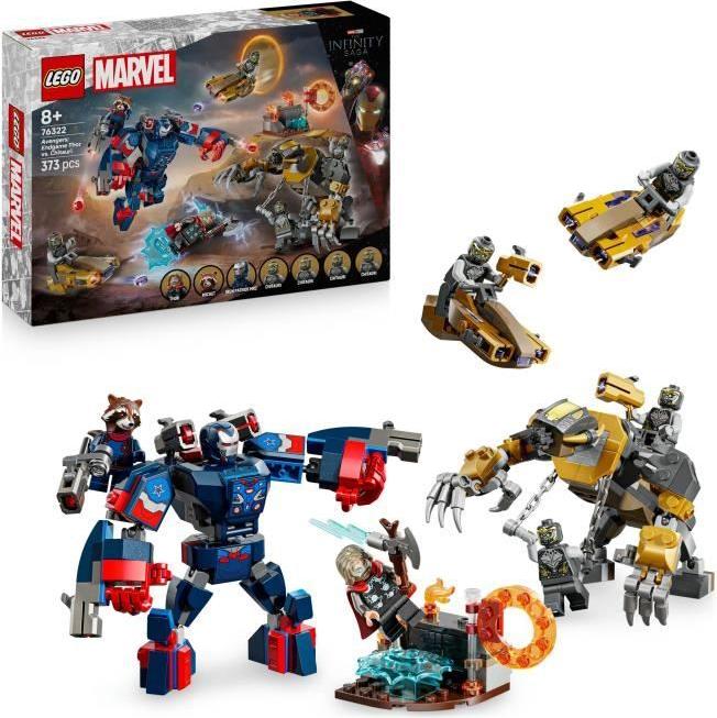 LEGO Marvel Avengers: Endgame Thor proti Chitauri Stavebná sada, 373 dielov, 8+ rokov