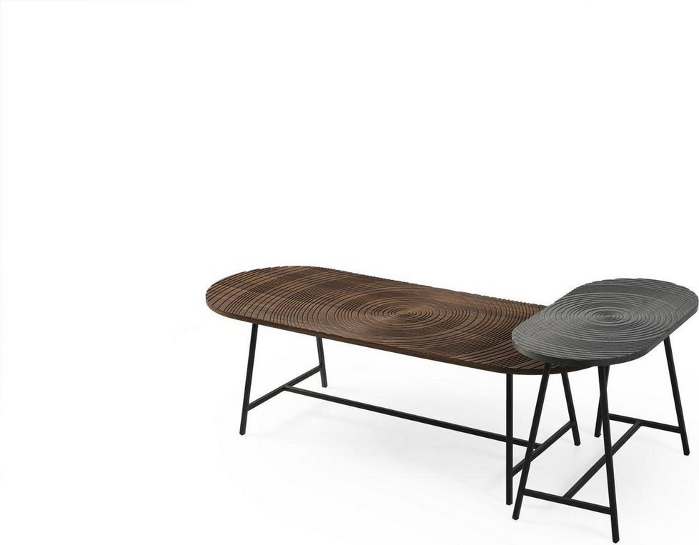 Wohnzimmer 2x Couchtisch Holz Braun JVmoebel