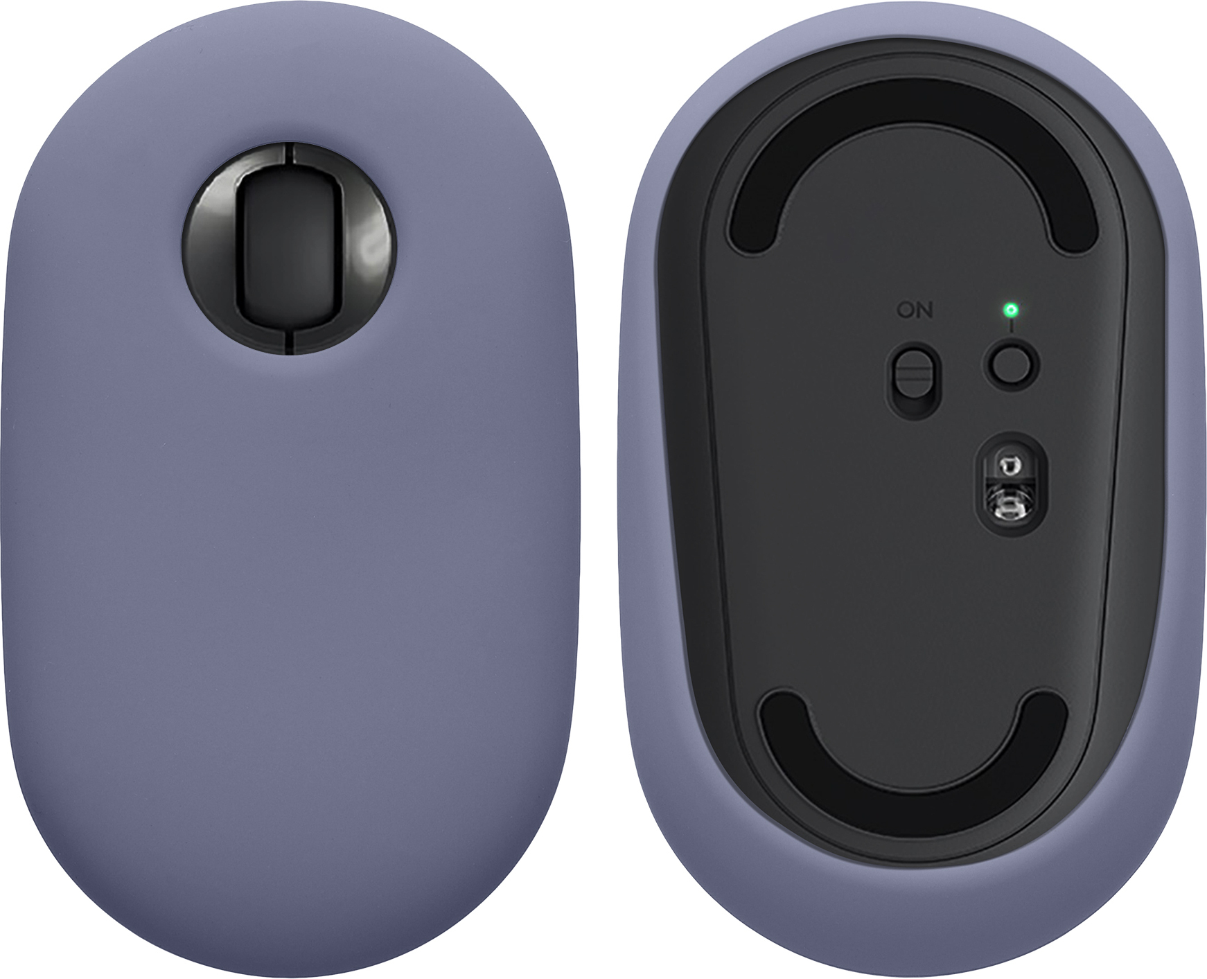 kwmobile Silikon Schutzhülle kompatibel mit Logitech Pebble Mouse Hülle - PC Maus Cover aus softem Silikon - Lavendel KWM0000259K003C