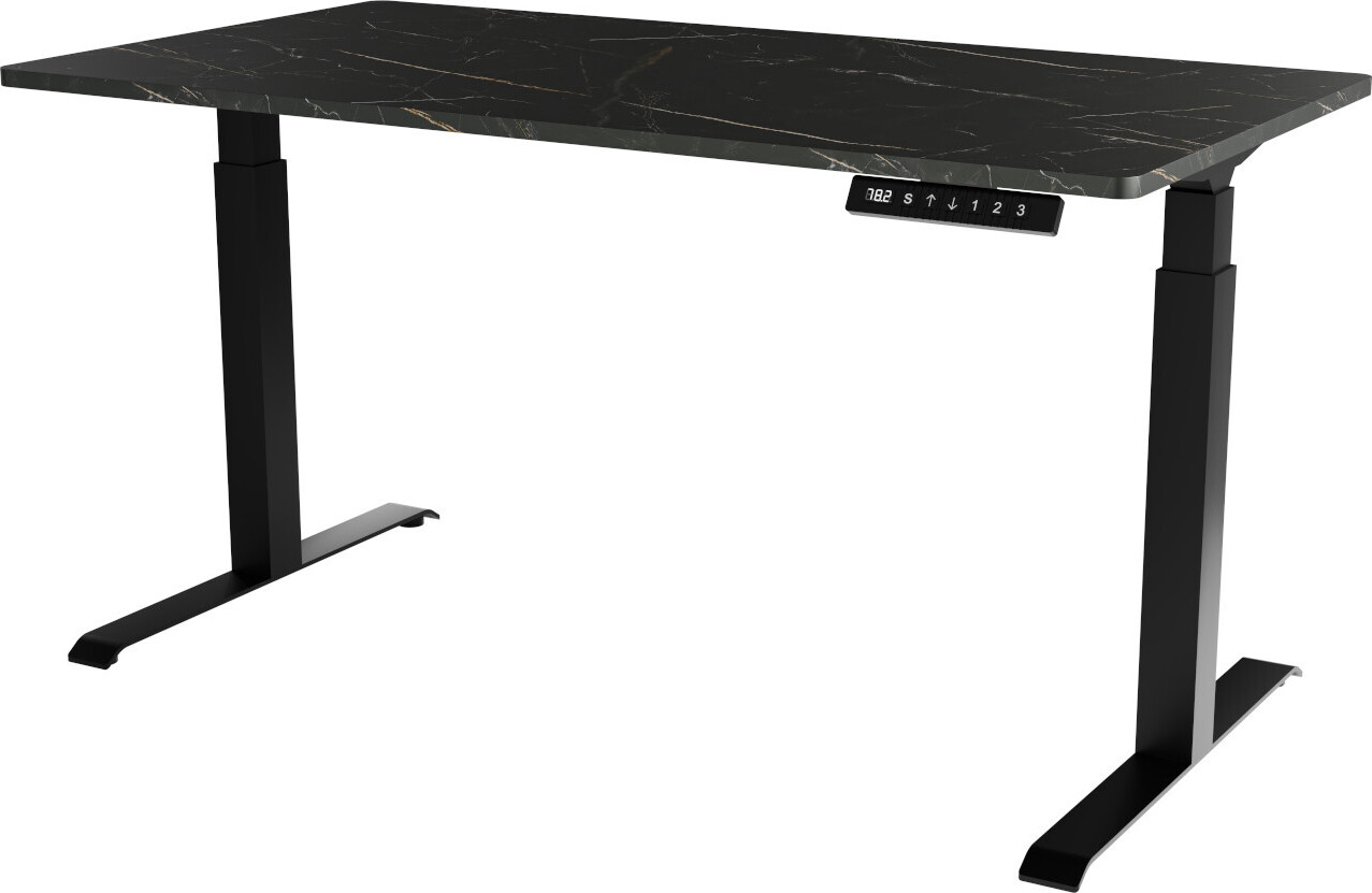 Höhenverstellbarer Schreibtisch MOORE LONG schwarz / san sebastian