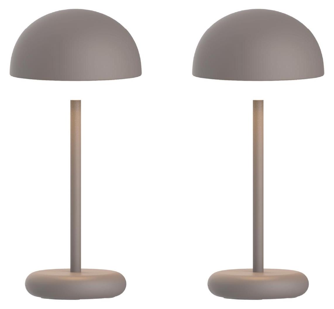 Luxus - Tischleuchte Rhodos - Taupe - H10 x Ø10 RHODOS_TAUPE_SET2