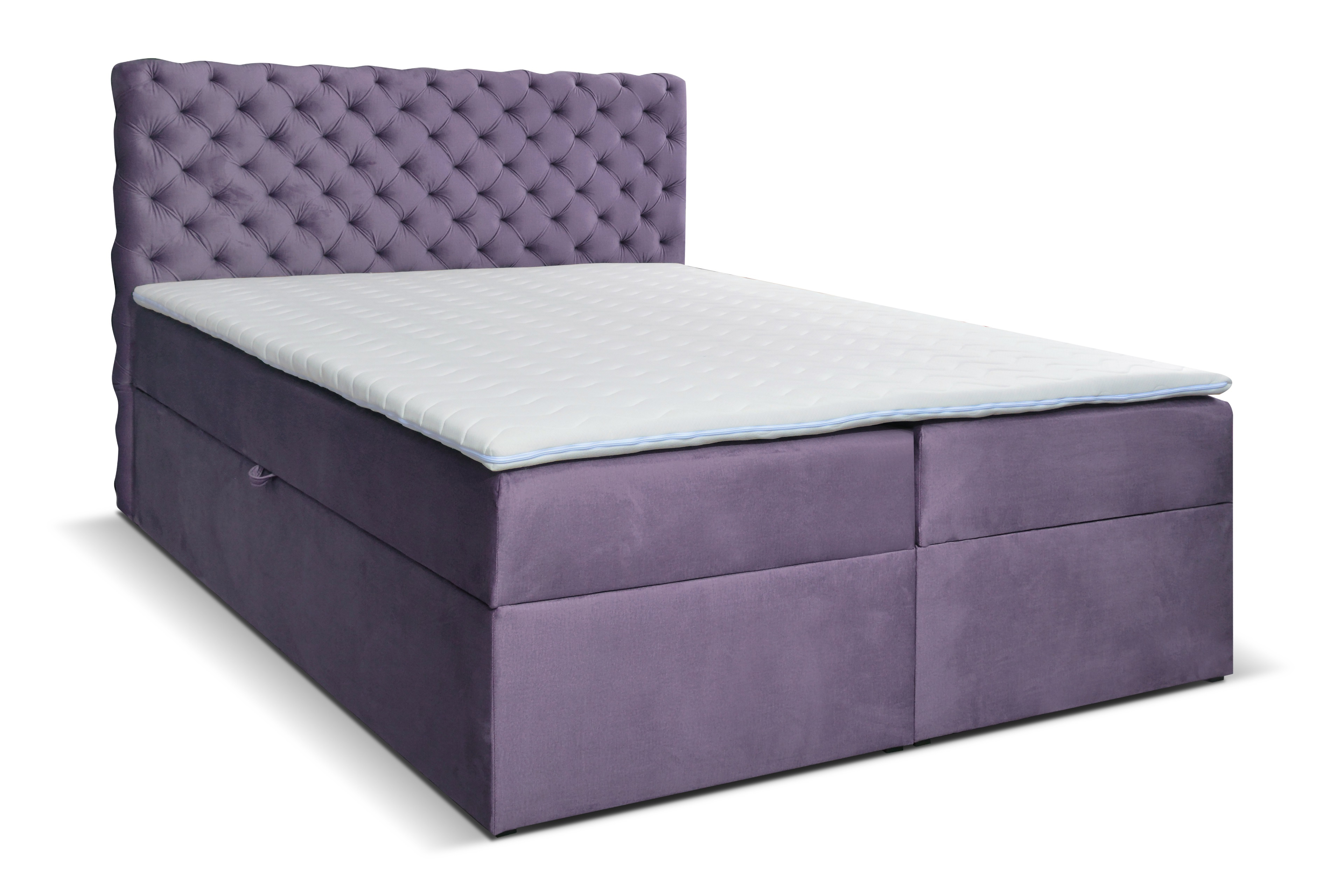 MOB, Manželská posteľ Boxspring 140 cm - Orimis (fialová)