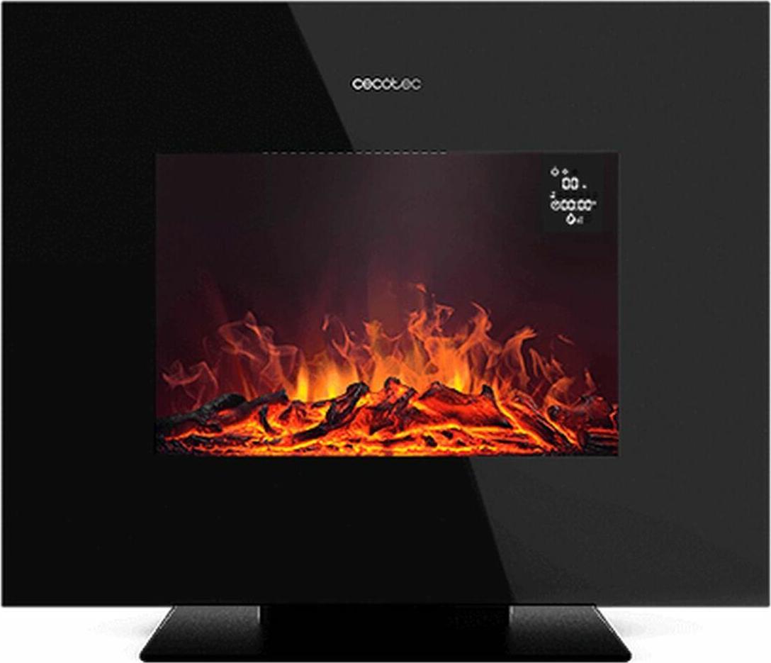 Dekoratívny elektrický nástenný krb Cecotec ReadyWarm 2700 Design Flames Black 1000 - 2000 W